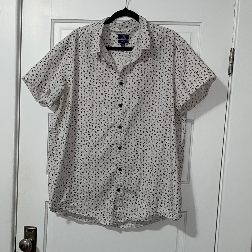 George White Floral Patterned Shirt